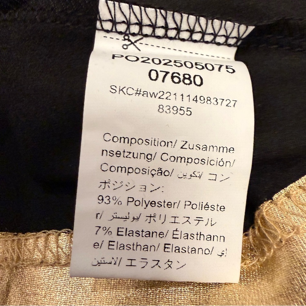 Y2K Maximalist Gold Metallic Crop Top - Size XS - Picture 6 of 6